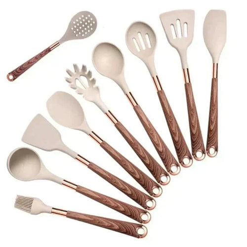 CulinaCraft – 10-Piece Silicone Kitchen Utensil Set – Durable, Heat-Resistant Stylish